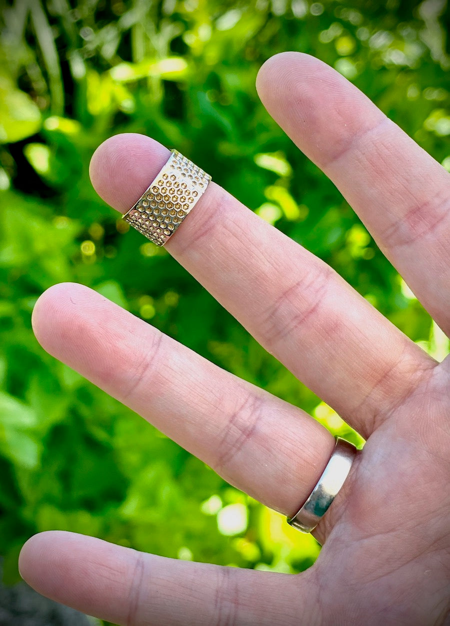 Fingerring / Fingerhut Messing