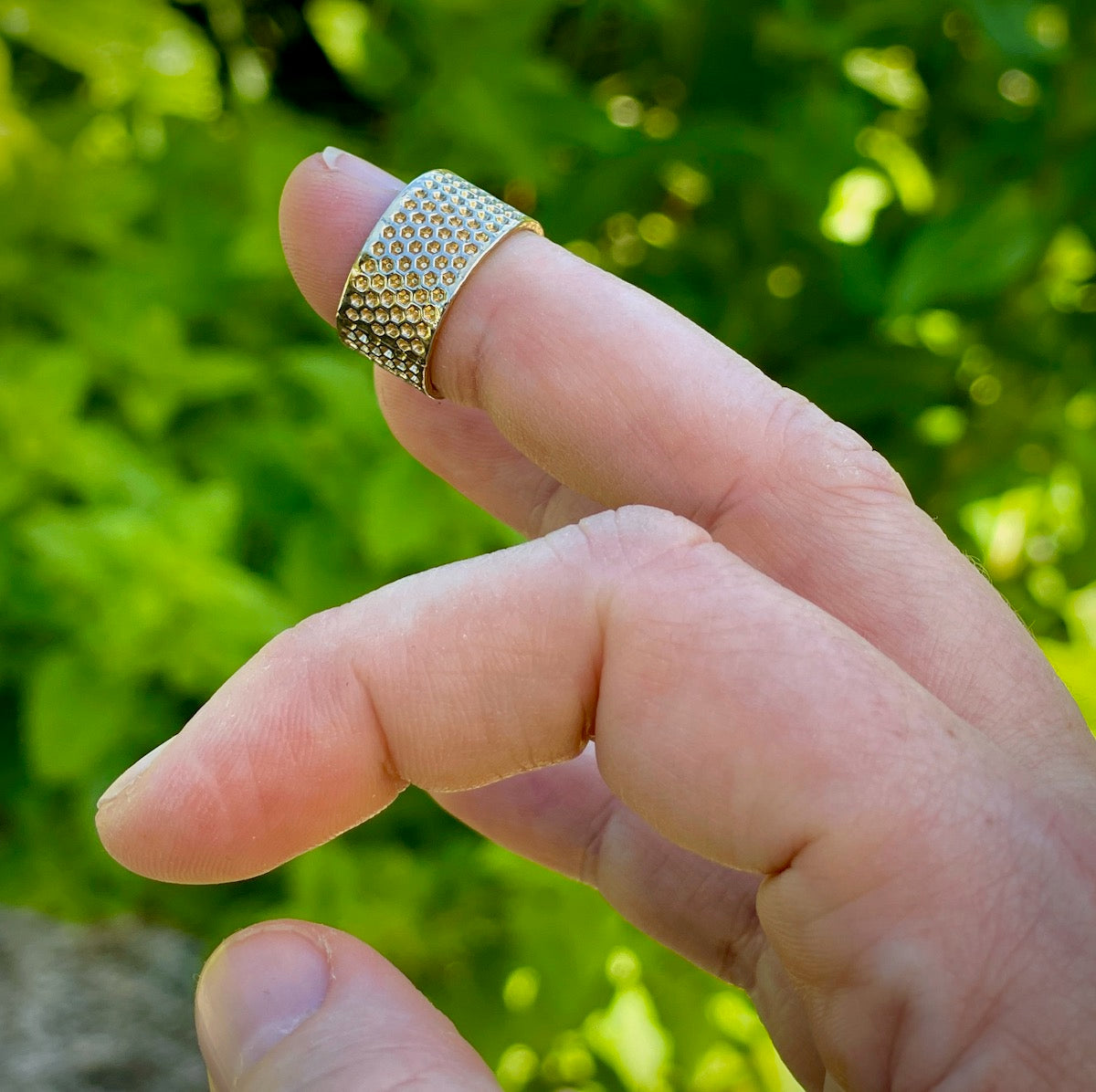 Fingerring / Fingerhut Messing