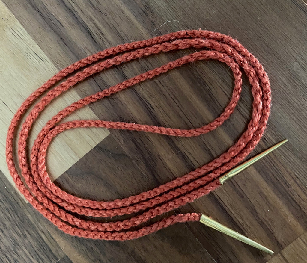 Lange feine Nestel, 100cm, pflanzengefärbte Seide